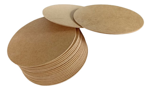 Círculos Mdf 20 Cm Diámetro, Grosor 3 Mm (100 Piezas)