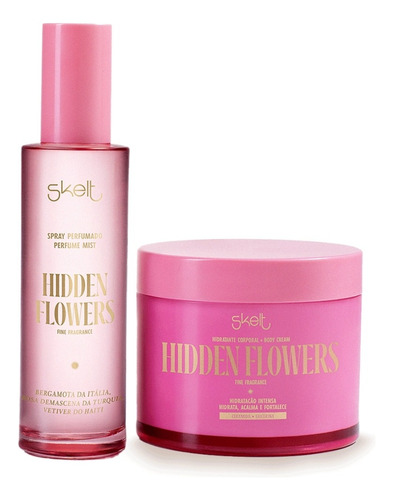 Kit Skelt Perfume Mist E Hidratante Corporal Hidden Flowers