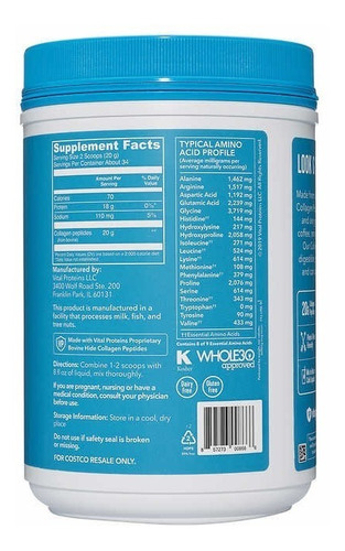 Imagen 4 de 4 de Vital Proteins Collagen Peptides, Colágeno 680 G.