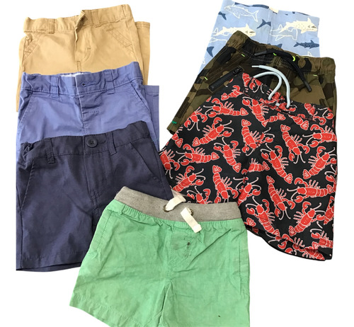 Lote De Pantalones Y Short Para Bebé De 6 A 12 Meses (Usado)