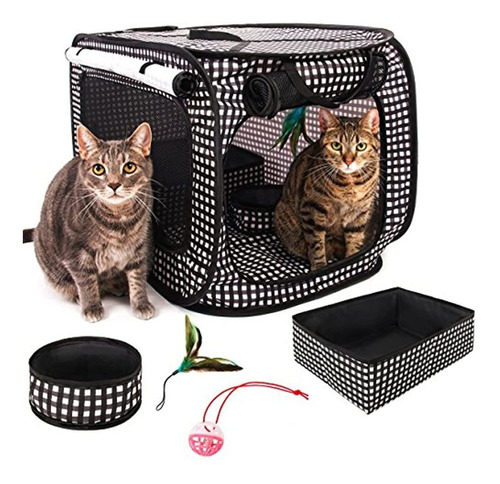 Cheeringpet Cat Travel Cage Portable Pop Up Cajón Para Ma