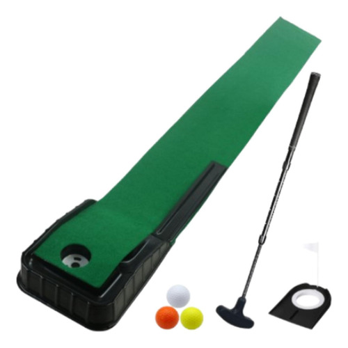 Estera De Golf Con Putter Con 3 Pelotas Con Putter Negro