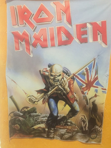 Poster Bandeira Banda Iron Maiden The Trooper Rock In Rio