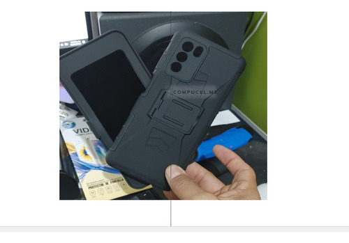 Funda De Uso Rudo Con Clip Para Zte Blade V40 Vita Con Mica