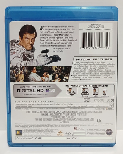 Moonraker Misión Espacial 1979 Roger Moore Bond 007 (Usado)
