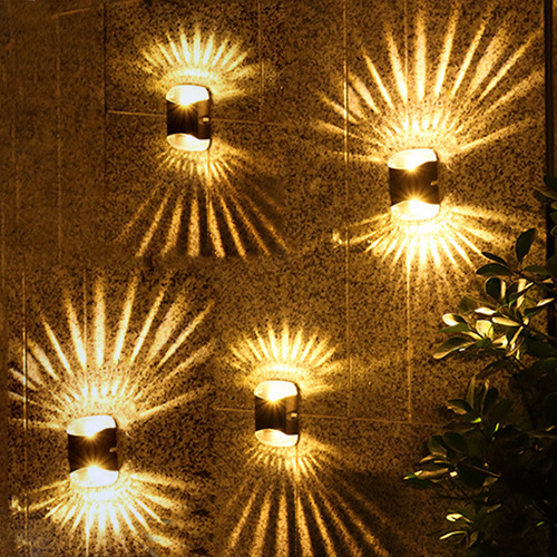 Luces Solares Led Para Exteriores Con Luz Nocturna En V, Foc