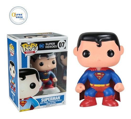 Muñeco Figura Funko Pop Heroes Dc Superman #07 Coleccionable