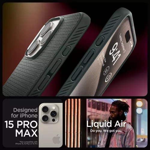 Carcasa Funda Spigen Liquid Air iPhone 15 Pro Y Max