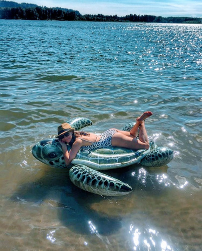 Inflable En Forma De Tortuga Para Alberca Intex Verde 57555 Verde
