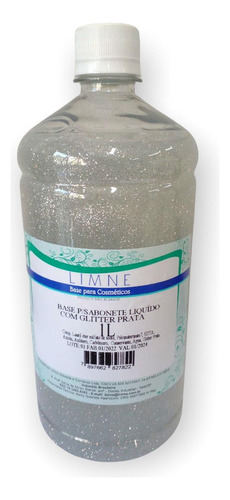 Base Sabonete Liquido Com Glitter Prata 1l Limne