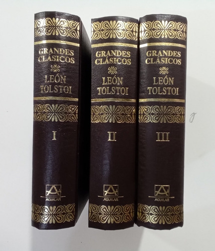 León Tolstoi Grandes Clásicos  3 Tms Ed. Aguilar (Reacondicionado)