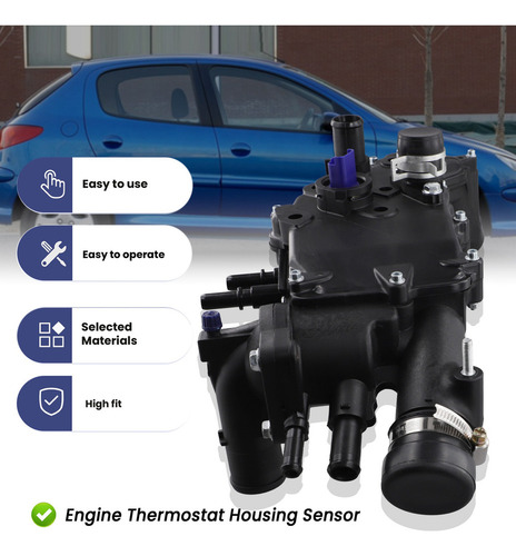 W Carcasa De Termostato De Motor 9641338380 Con Sensor Para