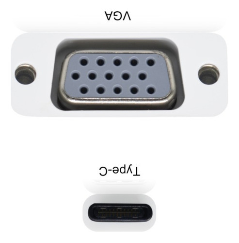Adaptador De Usb-c Para Vga - Conversor Type C Usb 3.1