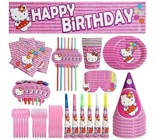 Hello Kitty Party Supplies Pack Decoraciones De Cumplea...