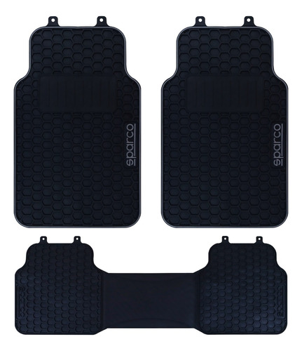 Funda Cubre Piso 3 Piezas Sparco Corsa Borde Gris