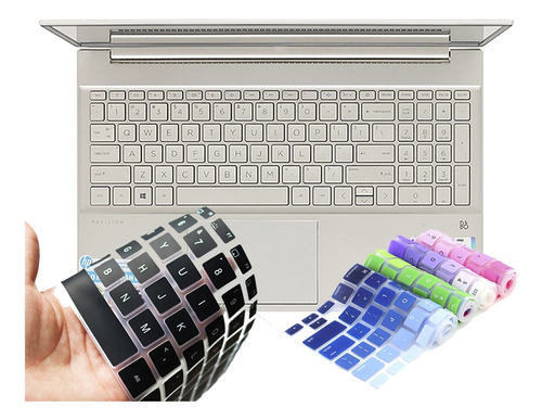 Protector Para Teclado Hp 15 X360 Silicona Relieve