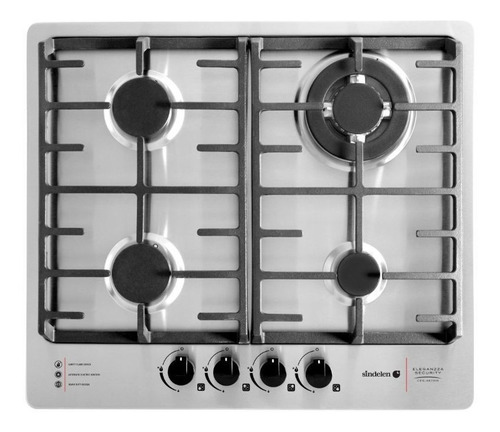 Imagen 3 de 8 de Encimera A Gas 4 Platos Sindelen Seguridad Ceg-4670in