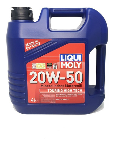 Aceite Motor Liqui Moly 20w50 Touring High Tech 4 Litros