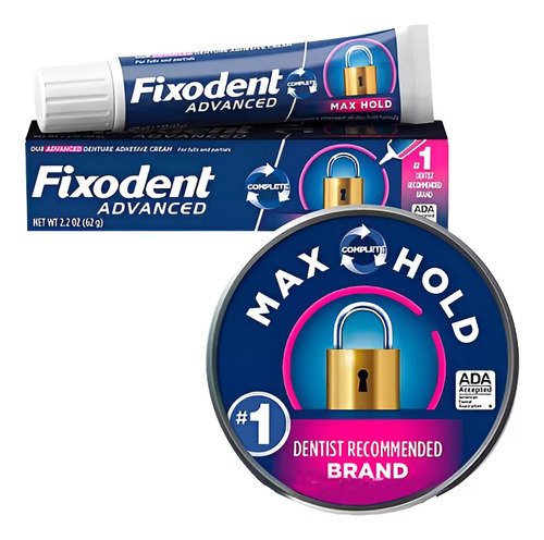 Fixodent Advanced Max Hold - Adhesivo Para Dentaduras 62 G