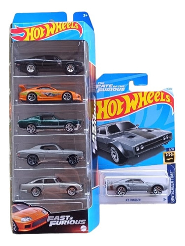 Pack 5 Carritos Rápidos Y Furiosos 2023 Hotwels 1:64