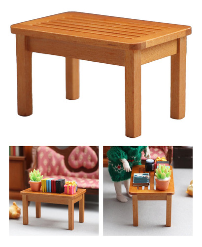 Mesa De Centro De Madera De Simulación A Escala 1:12, Casa