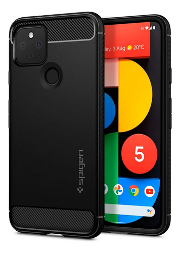 Spigen Rugged Armor Funda Compatible Con Pixel 5 (2020) -