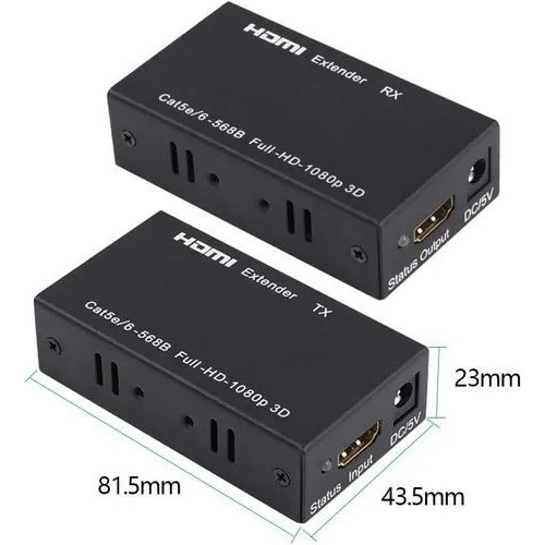 Extensor Video Hdmi Hasta 60 Mts Rj45 Por Cable Utp Activo