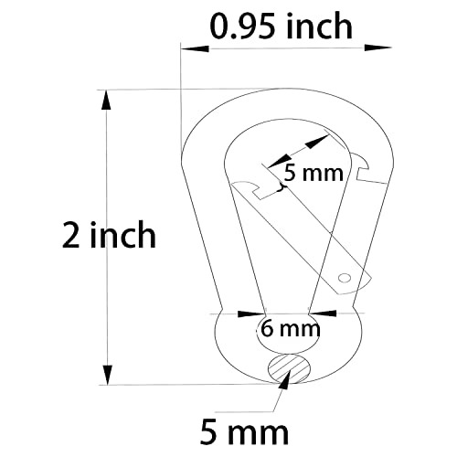 Gancho De Resorte De 2 Pulgadas De Acero Inoxidable 304 De C