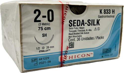 Sutura Seda-silk 2-0 Ref: K 833 H Ethicon