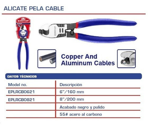 Imagen 2 de 4 de Alicate Corta Cables 6