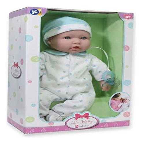 Jc Toys, La Baby Muñeca Bebé De Cuerpo Suave Lavable Azul De