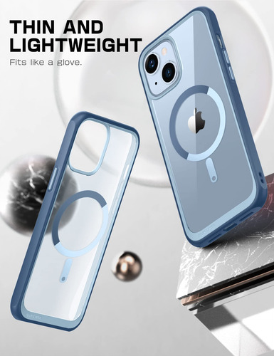 Funda Unicorn Beetle Mag Para iPhone 14 Plus Azul Celeste