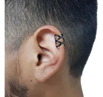 Comprar Par Piercing 2pcs Falso Cuff Oreja Unisex Mujer Hombre Acero