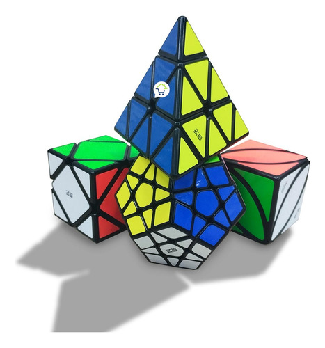 Set X4 Cubo Rubik 3d Puzzle Didáctico Rompecabezas Eqy527