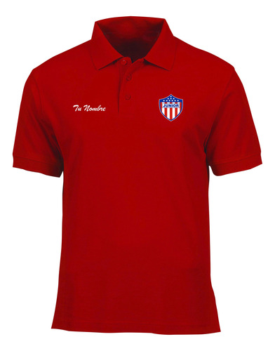 Camiseta Personalizada Junior De Barranquilla Logos Bordados