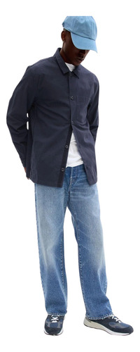 Chaqueta Hombre Gap Liso Azul