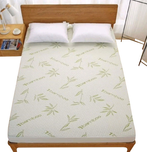 Protector De Colchón Queen Size De Bamboo 100% Impermeable