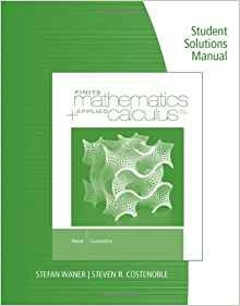 Student Solutions Manual For Wanercostenobles Finite Math  Y