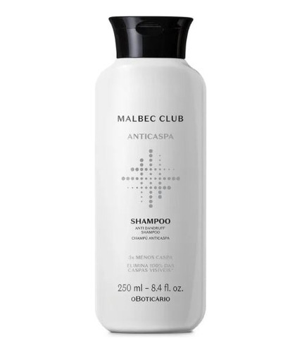O Boticario Malbec Club Shampoo Anticaspa 250ml