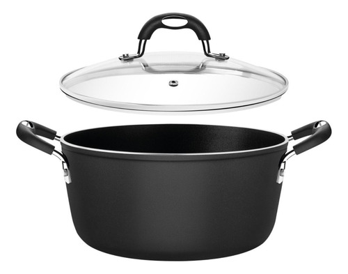 Cazuela antiadherente Tramontina Monaco Inducal Negra de 24 cm