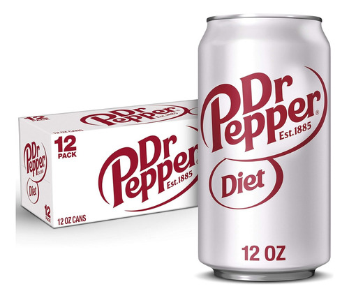 Refresco Dr Pepper Dieta Zero Sugar Calories 12 Pack 355ml 
