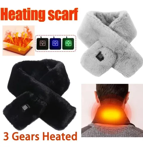 Bufanda Térmica Para Cuello, Terciopelo, Carga Usb, 3 Nivele