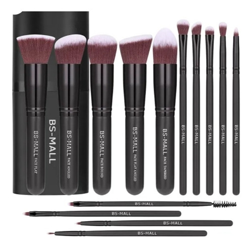 Brochas Set X 10 Maquillaje Con Estuche Profesionales