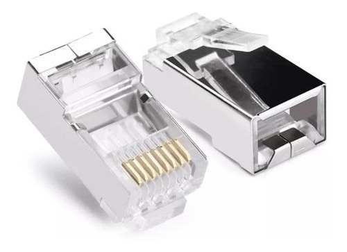 Paquete 100 Piezas Plug Conector Rj45 Cable Red Utwi.08.0.6m