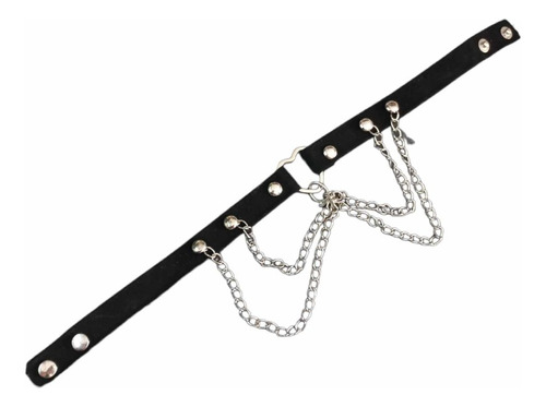 Gargantilla Punk Gotico Cuero Sintetico Collar Choker Metal 