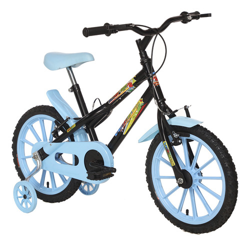 Bicicleta Infantil Aro16 Vellares By Colli Super Boy Pt/az Cor Preto/azul Tamanho Do Quadro 13