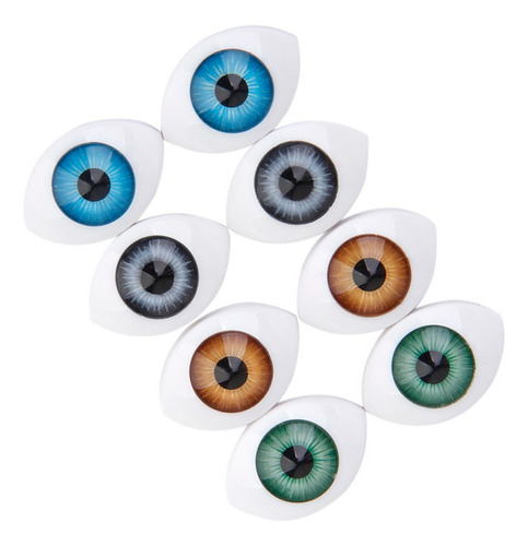 8 Unids 4 Color Oval Hueco Cruz Diy Ojos De Seguridad Ojos D