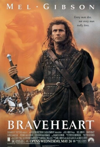 Braveheart Movie Poster 11x17 Mel Gibson, Sophie Marceau Pat