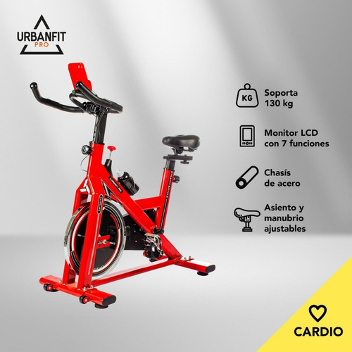 Imagen 3 de 6 de Bicicleta Estatica Spinning Profesional Indoor 18 Kg Cardio