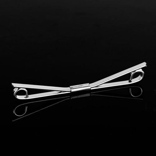 Imagen 3 de 12 de 2xmen's Elegante Camisa Collar Clip Bar Pin Clip Cadena